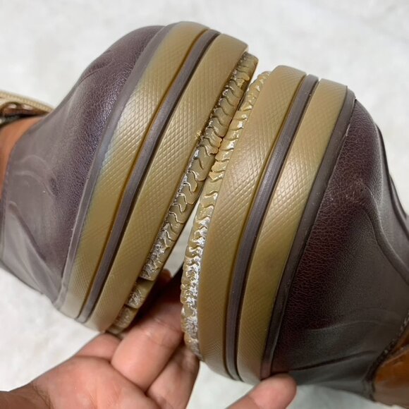 Sperry Men's Fowl Weather Brown Leather & Rubber Chukka Waterproof Boots Size 12 - Picture 7 of 11